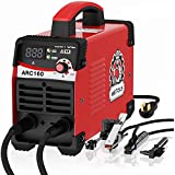 WETOLS 110 220V Stick Welder, 160A MMA ARC Welder Machine IGBT Digital Display LCD Hot Start Welding Machine with Electrode Holder, Work Clamp, Input Power Adapter Cable, Brush