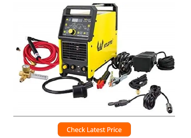 Last on our list is the VIVOHOME 130 Flux Core Welder. Again, it’s a good choice if you’re on a low budget and don’t mind something more basic to use. However, it’s not the safest and most user-friendly welder available, but you most likely won’t find anything costing you less money than this.  Once you turn the machine on, the wire is constantly live whether you engage the wire or not by the gun trigger. So you need to be careful not to ignite the arc accidentally as any metal connected to your earth that touches your wire or tip will arc whether you are holding the gun or not. You can easily get used to this, but it’s not the best feature basic welders like this have.  The amperage range is pretty good for what it’s designed for, and you don’t need to worry about setting up gas lines as it only runs flux-core wire. The short gun lead is also hardwired in, so you’re a little bit restricted if you want to expand your reach or change the welding gun.  However, it’s one of the most economical welders on the market and does perform well when your welding. For a budget, 110-volt welder; it’s a good choice to consider if you want to save some cash.  Pros Low price Good amperage range Economical Cons Light-duty The wire is always live when machines on Not the most user-friendly