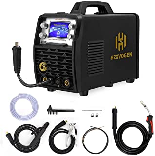 HZXVOGEN MIG Welder 100V 220V 200Amp Weld Aluminum Wider LCD Display Smart Control IGBT Inverter MIG Stick TIG Mix Gases Gasless Flux