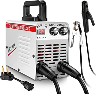 Welder Arc Welder 110V 220V Dual Voltage 120Amp MMA Stick Welding Machine IGBT Inverter Portable Lightweight DC Welder LCD Display for Beginner with Electrode Holder Clamps Welder