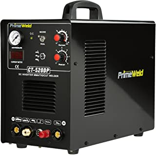 PrimeWeld Pilot Arc 50A Plasma Cutter, 200A TIG/Stick Welder Combo, Multipurpose Welding Machine for Home or Jobsite Use with 1/2-inch Clean Cut, Plasma Cutter, TIG Welder and Stick Welder, CT520DP