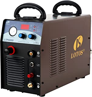 Lotos LTP8000 80 A Plasma Cutter with Pilot Arc Metal Cutter 220~240V, 1 inch Clean Cut, Brown