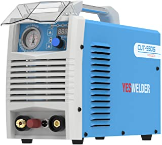 YESWELDER CUT-55DS 55Amp Non-Touch Pilot Arc Air Plasma Cutter 1/2 Inch Clean Cut, Digital 110/220V Dual Voltage IGBT Inverter Plasma Cutting Machine with ETL Approved